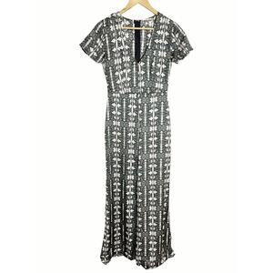 Show Me Your Mumu Snake Animal Print Wide Leg V-Neck Short Sleeve Jumpsuit XS